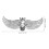 2 Pcs Rhinestone Wing Buckles For Bridal High Heels White 2