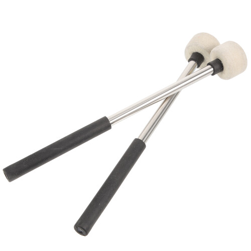 2St Duurzame Felt Drum Mallets Met Zwarte Rvs Voor Drummers 2