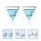 2 Pairs Triangle Turquoise Stud Earrings For Women 8