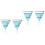 2 Pairs Triangle Turquoise Stud Earrings For Women 4