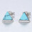 2 Pairs Triangle Turquoise Stud Earrings For Women 10
