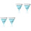 2 Pairs Triangle Turquoise Stud Earrings For Women 3
