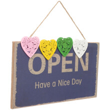 Open Sign Wooden Hanging Sign European Style Restaurant Decor