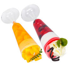 2pcs artificial ice cream fruit dessert cupcake models for photo props