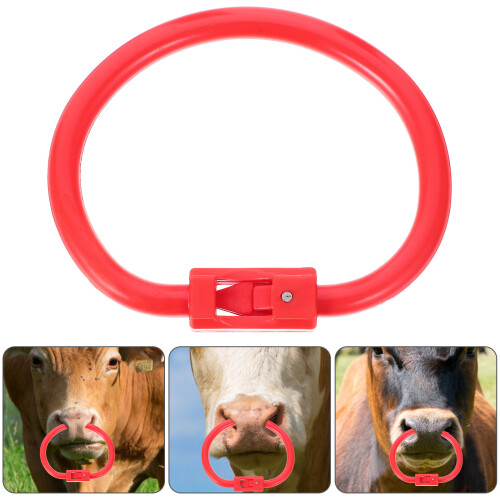 Plastic Cow Nose Ring With Spring For Cattle Accessory 2