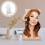Wooden Base Desktop Acrylic Irregular Makeup Mirror 3