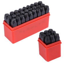 36Pcs 10Mm Letter Number Punch Set For Carving, Carbon Steel
