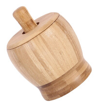 Practical Garlic Press Pot Mortar And Pestle Set With Lid Size S