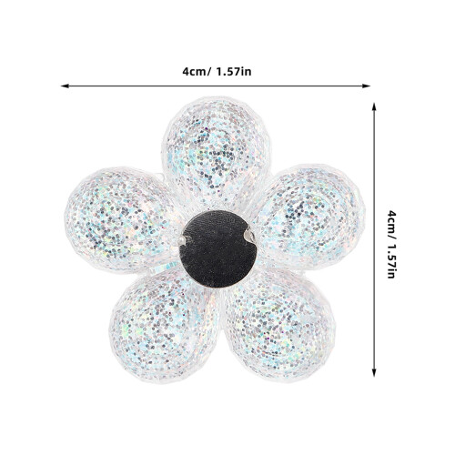 2 Pcs Glitter Flower Magnetic Nail Tips Stand With 1