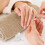 2 Pcs Glitter Flower Magnetic Nail Tips Stand With 3