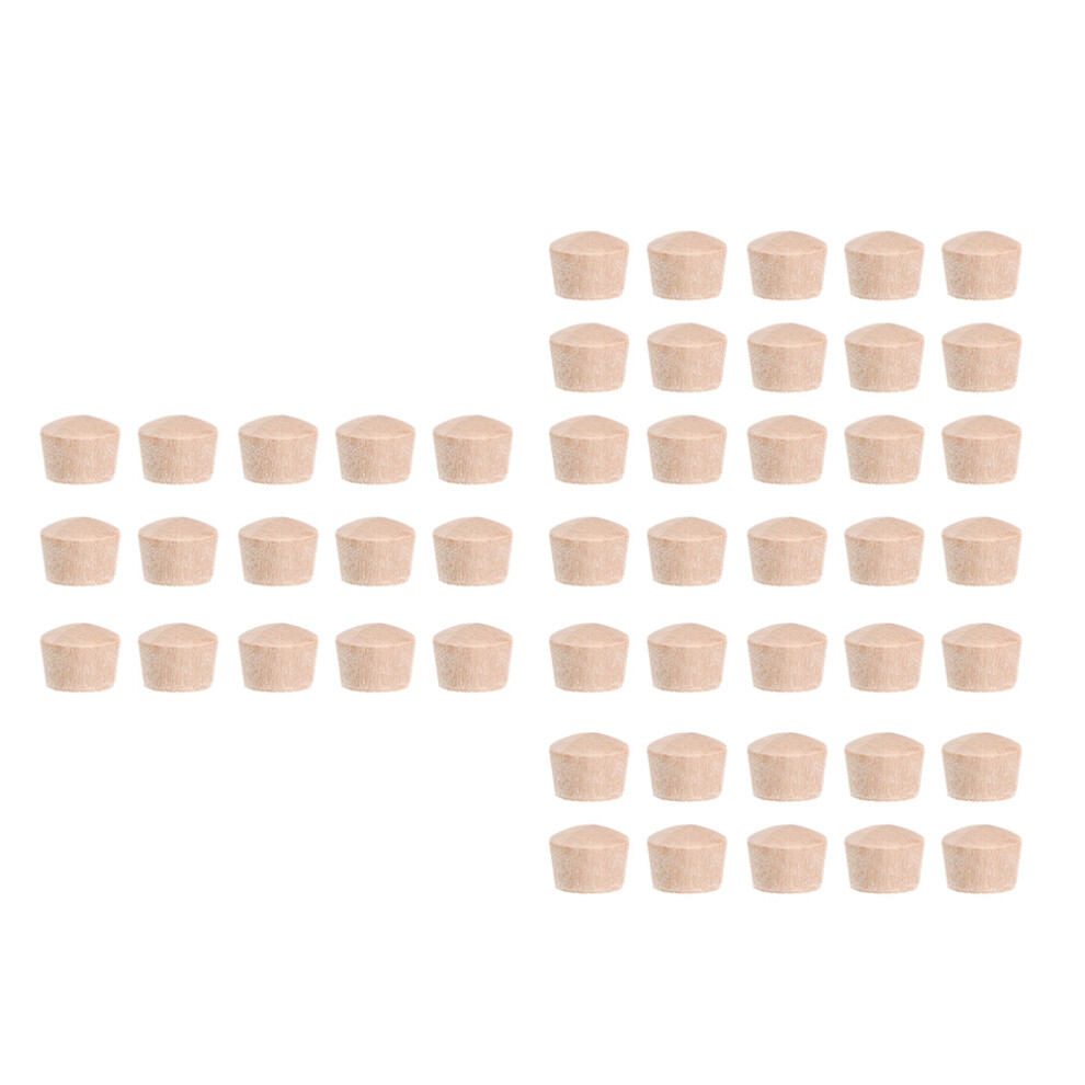 300Pcs Tapered Wood Furniture Plugs Screw Hole Covers Beige 3354132001655