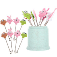 16Pcs Stainless Steel Fruit Picks For Cake Salad Dessert Cocktail