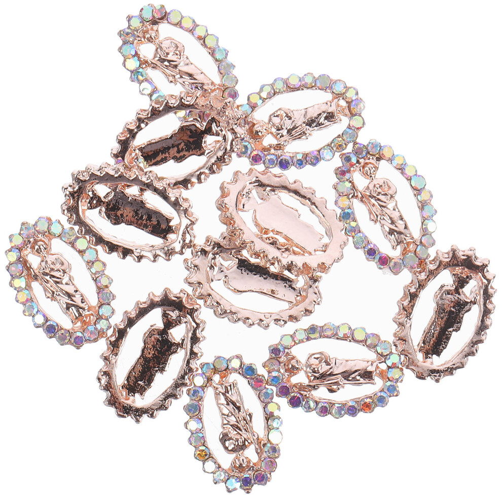 Vaguelly 12 Pcs Jesus Nail Charms Metal Manicure Decorative Nail Art