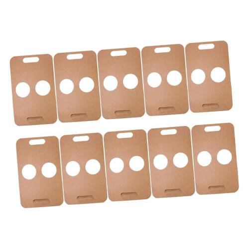 20Pcs Coffee Holder Paper Two Slots Khaki