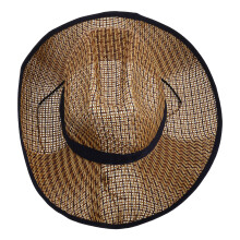 Blue Straw Sun Hat Durable Hemp Wide Brim Farmer Hat for Fishing