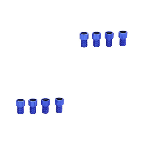 8Pcs Premium Aluminum to Pump Adapters Blue for Bikes 1