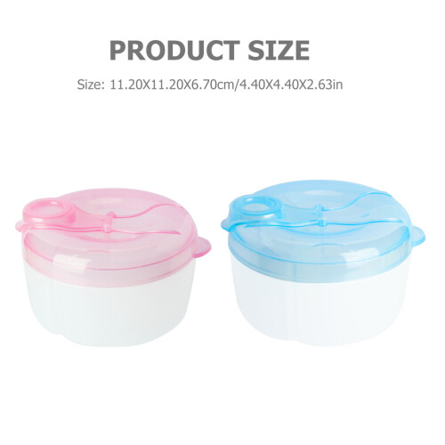 2Pcs Portable Baby Milk Storage Holder Rotatable Formula Case 1