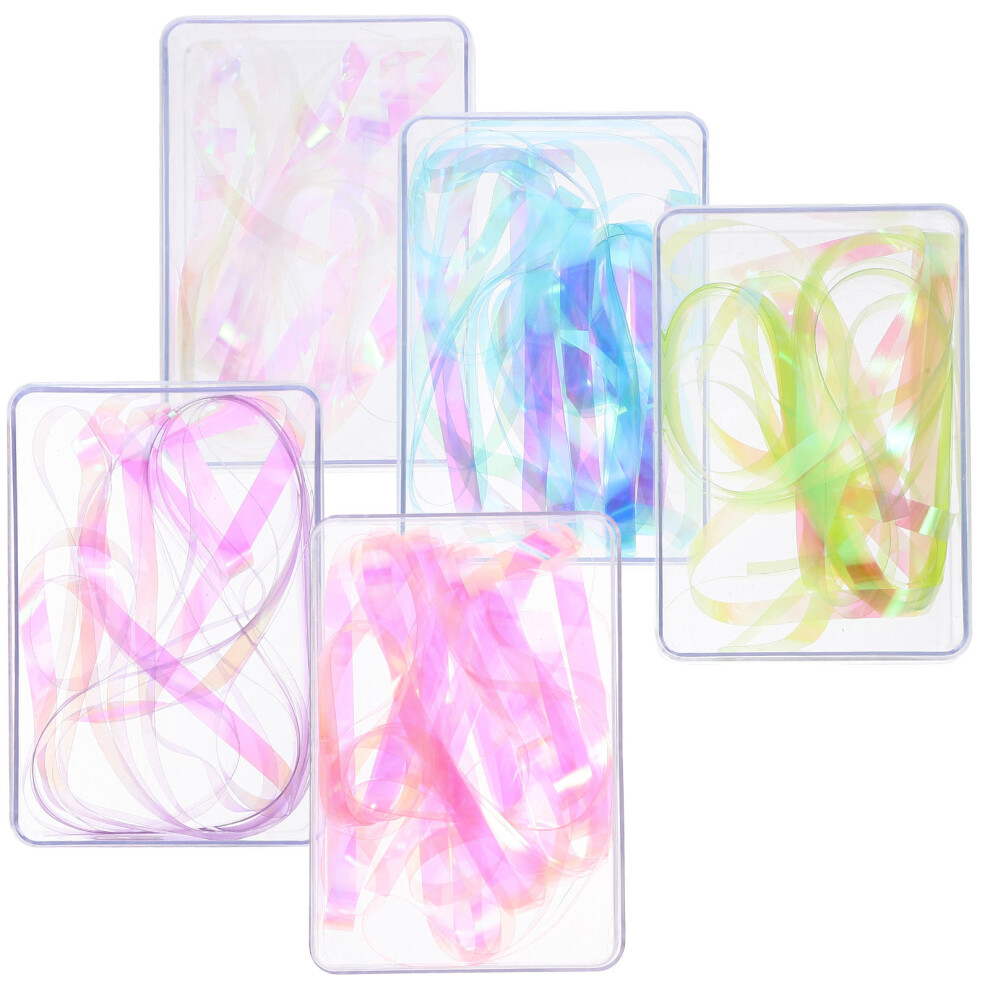 Vaguelly 5 Boxes Glass Foil Nail Art Decal Films For Manicure