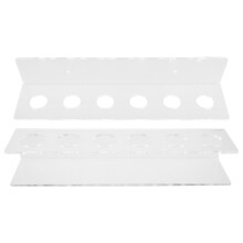 2 Pcs Acrylic Billiard Cue Rack Wall Mount Holds 6 Cues Space Saving