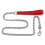 (Red)Durable Chew Proof Metal Dog Leash - Heavy Duty Chain Leash with Padded Handle for Medium Dogs 1
