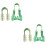 2 Sets U-Type Silica Gel Nose Clips For Night Sleeping (Green) 6