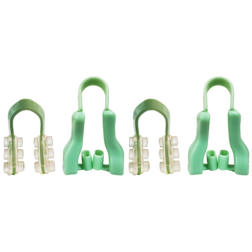 2 Sets U-Type Silica Gel Nose Clips For Night Sleeping (Green) 1
