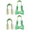 2 Sets U-Type Silica Gel Nose Clips For Night Sleeping (Green) 5