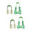 2 Sets U-Type Silica Gel Nose Clips For Night Sleeping (Green) 7