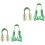2 Sets U-Type Silica Gel Nose Clips For Night Sleeping (Green) 3