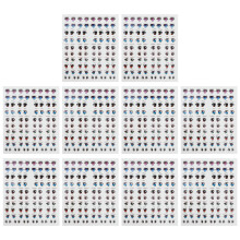 50Sheets Multi Plastic Eyes for Crafts DIY Doll Face Water Transfer