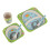 5Pcs Toddler Dining Set Plate Bowl Fork Kit 1