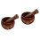 2 Sets Wood Mortar And Pestle Kitchen Grinding Bowl For 6