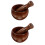 2 Sets Wood Mortar And Pestle Kitchen Grinding Bowl For 7
