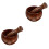 2 Sets Wood Mortar And Pestle Kitchen Grinding Bowl For 5
