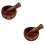 2 Sets Wood Mortar And Pestle Kitchen Grinding Bowl For 8
