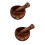 2 Sets Wood Mortar And Pestle Kitchen Grinding Bowl For 9