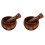 2 Sets Wood Mortar And Pestle Kitchen Grinding Bowl For 4
