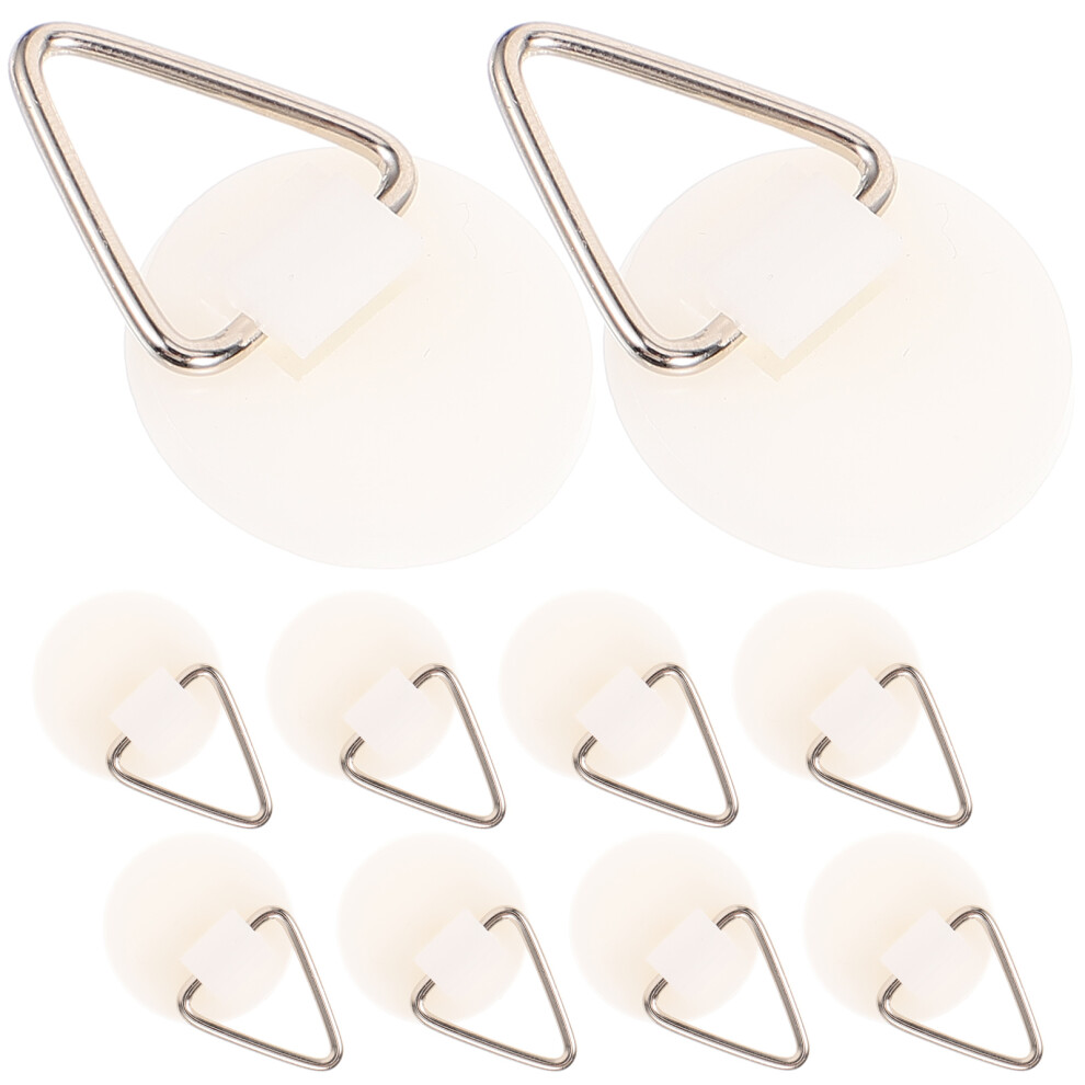 150 Pcs Plate Hangers Wall Adhesive Invisible Decorative Hooks 032510841217