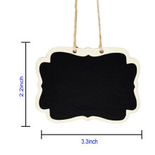 24 Pcs Mini Wooden Chalkboard With Hemp Rope For Garden Decor