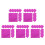 500Pièces Wrappers Aluminium Rose Confiseries Caramel DIY 5