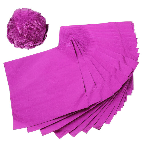 500Pièces Wrappers Aluminium Rose Confiseries Caramel DIY 1