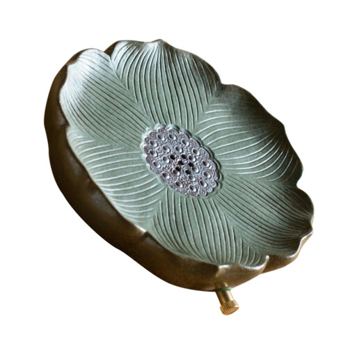 2 Sets Chic Ceramic Teapot Tray With Lotus Pattern