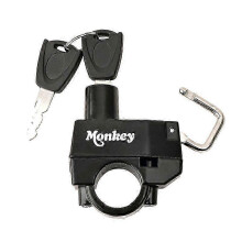 (A Black) Z125 Motorcycle Helmet Lock Anti-Theft Universal Bicycle Helmet Security Locks for Z125 Z125 Monkey Logo