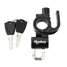(B Black) Z125 Motorcycle Helmet Lock Anti-Theft Universal Bicycle Helmet Security Locks for Z125 Z125 Monkey Logo