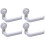 4 Pcs Suction Cup Toilet Paper Holder For Kitchen Bathroom White 2