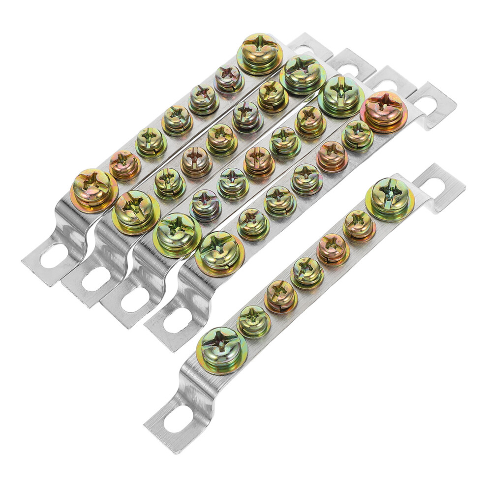 15 Pcs Brass Grounding 7-Position Copper Terminal Block 032510845116