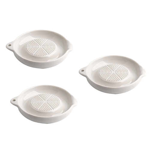 6 Pcs Food Grinding Tools Fruit Milling Bowls Garlic Mashers White