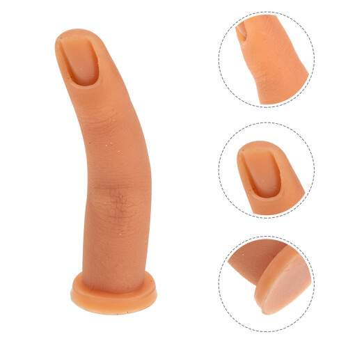 1Pc Silicone Fake Finger Nail Art Practice Model 1