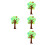 4Pcs Fall Classroom Tree Stickers Green Nonwoven Bulletin Board Set 9