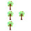 4Pcs Fall Classroom Tree Stickers Green Nonwoven Bulletin Board Set 7